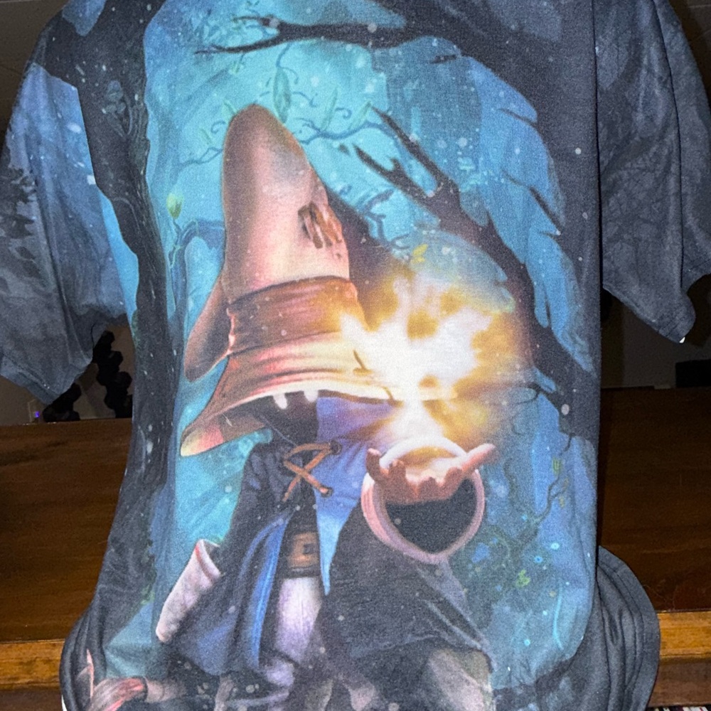 Jerzees Graphic Fantasy Wizard Blue Dri-Power Sport Shirt size Large